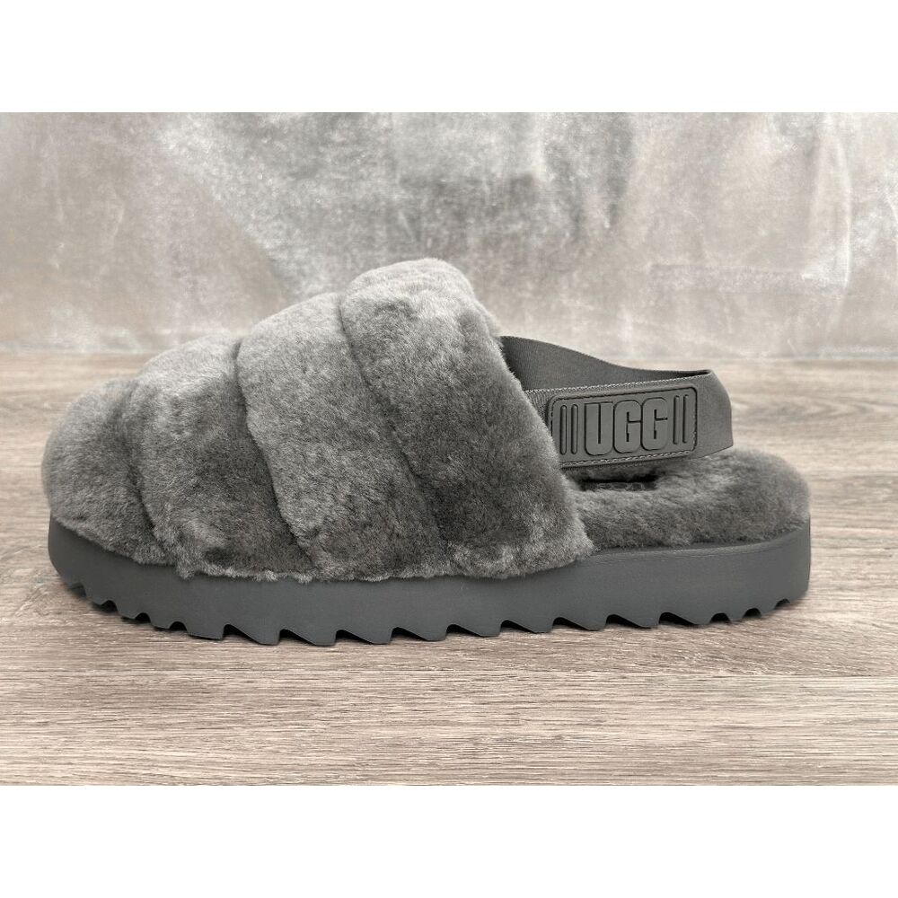UGG Women's Super Fluff Slipper - Charcoal 7M